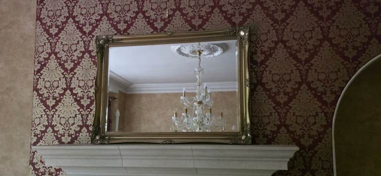 Ornate Gold Framed Mirror – Good Condition