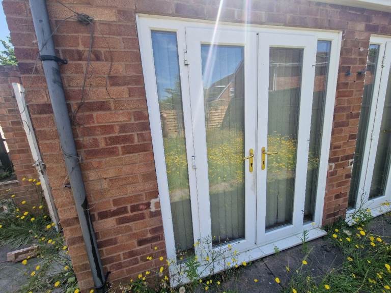 White UPVC French Patio Doors