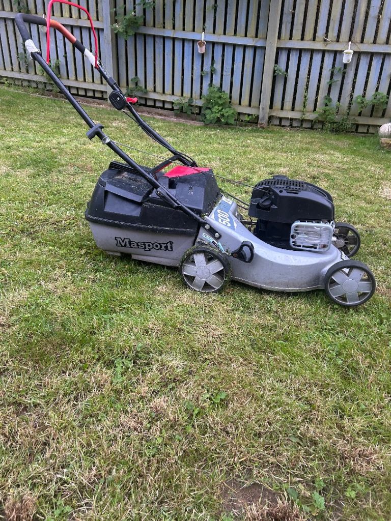 MASPORT 500 AL HAND-PROPELLED PETROL LAWNMOWER WITH LOW-VIBRATION HANDLEBAR Starts & Runs Easily 