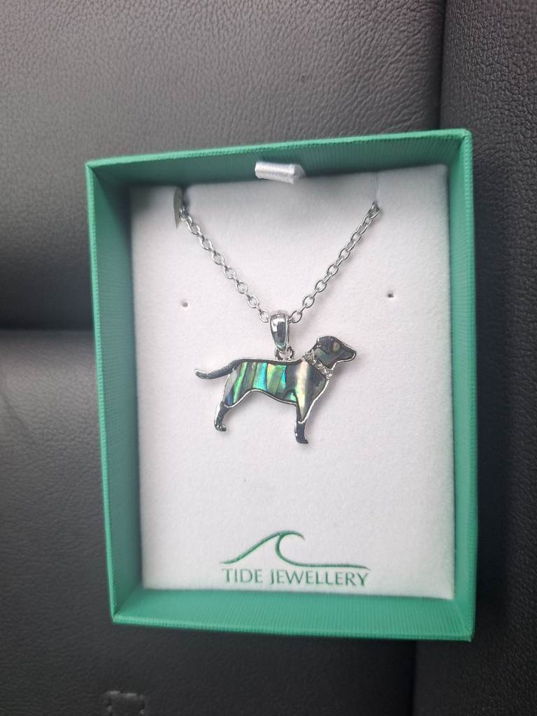 Paua Shell Labrador Necklace