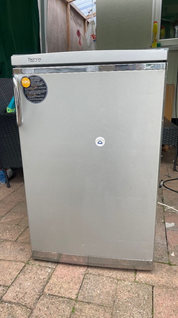 Silver SERVIS Undercounter Fridge 