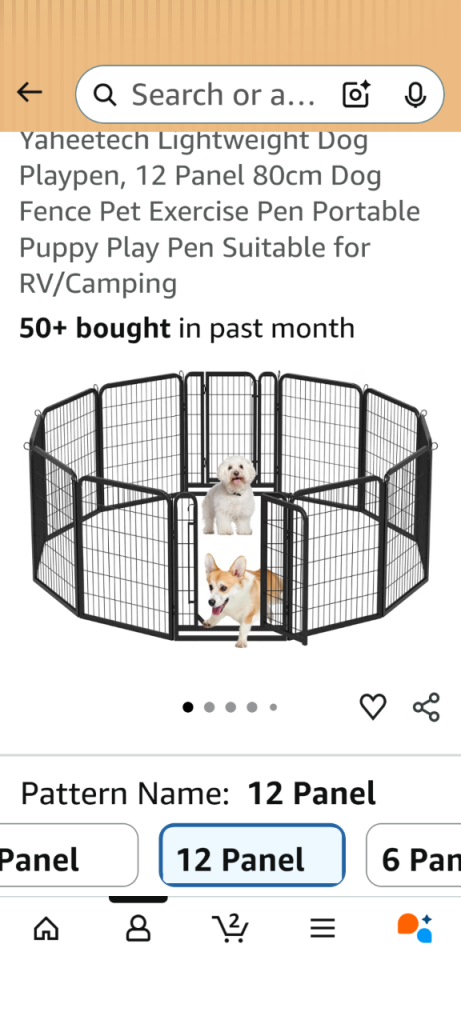 Dog/puppy fence/enclosure 