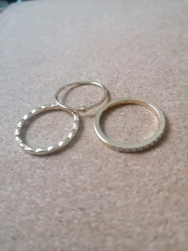 3x golden plate woman's ring( L, XL size) 