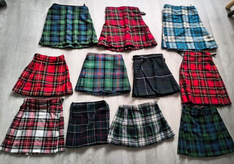 Various Children's Size Kilts - Ages 3-4-5-6-7-8 Boys Girls World Cup Tartan Army