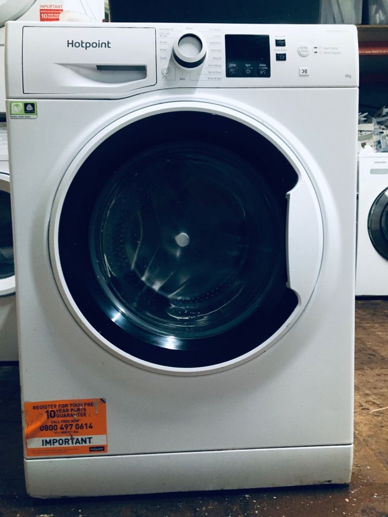 Hotpoint NSWA843C 8kg 1400 spin White LCD Washing Machine 1 YEAR WARRANTY DELIVERY AVAILABLE 
