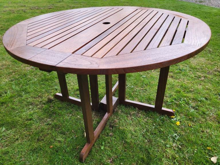 Indian Ocean Round Teak Garden Table 120cm