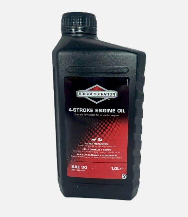 Briggs & Stratton Engine Oil 4-Stroke SAE 30, 1 Litre, Petrol Lawnmower, B&S Oils)
