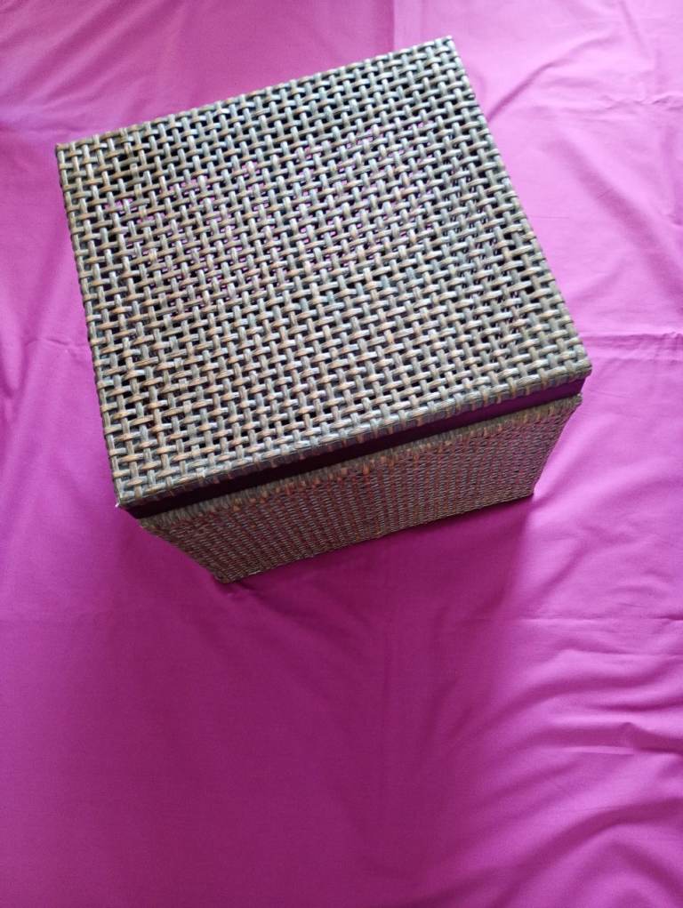  STORAGE BOX - LARGE. Width 36cms, Height 32cms, Depth 34cms. Exc. cond.