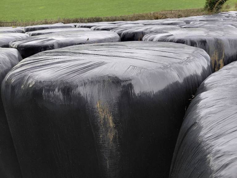 Round bale silage