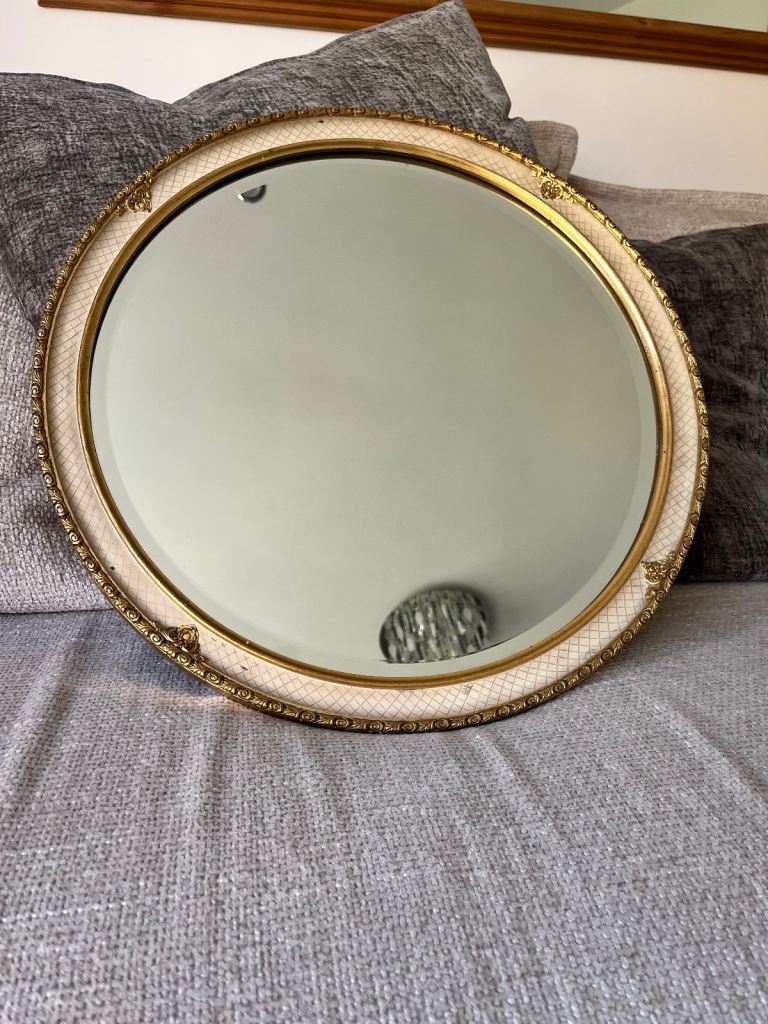 image for Vintage Mirror round and heavy 52cm