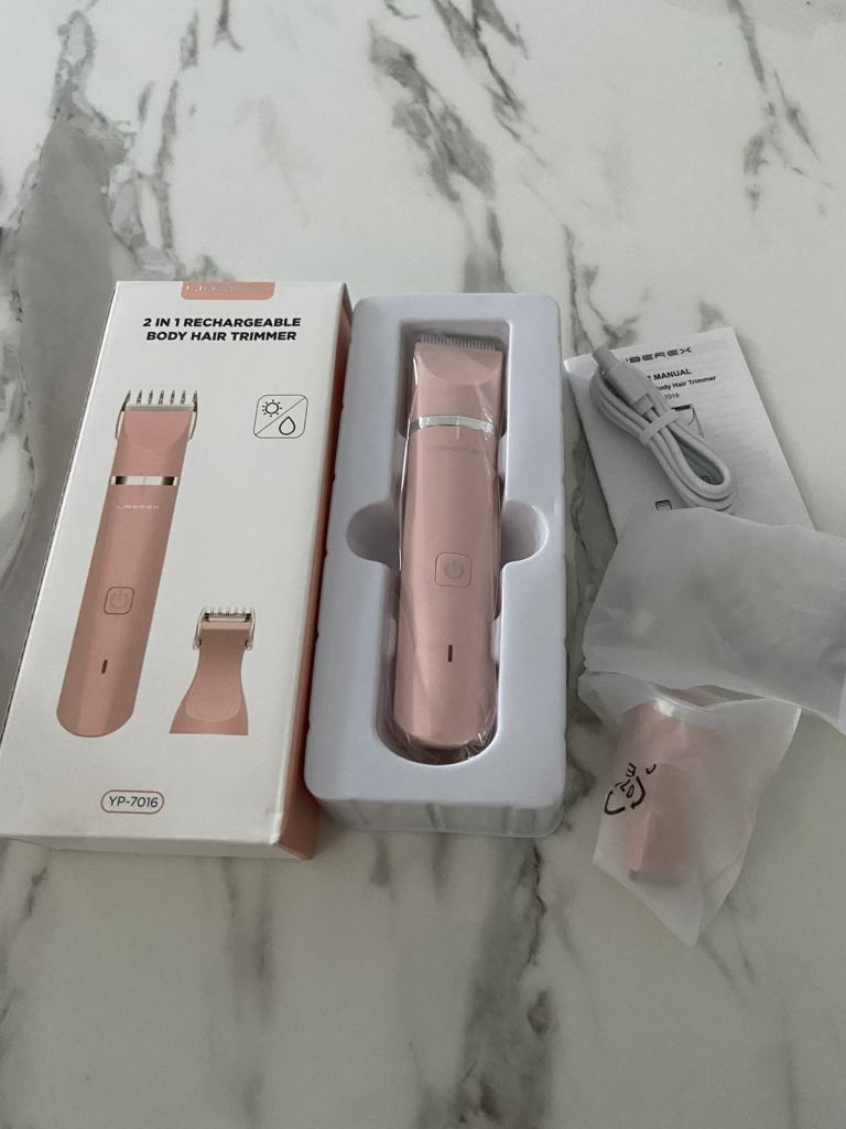 Brand new 2in1 rechargeable body hair trimmer pink 