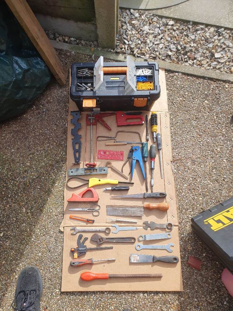 Plastic Toolbox + Tools