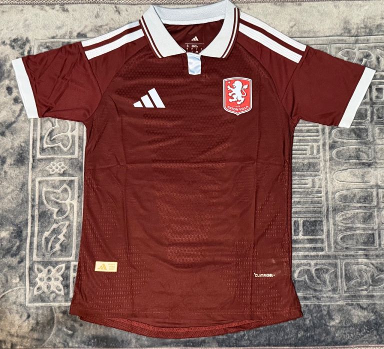 Aston Villa Climalite Home Shirt Burgundy White Size XS, S, M & L Football Jersey 2026/27