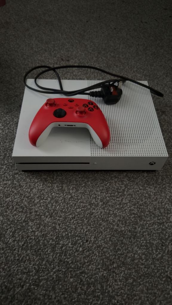 Xbox One S 1TB Console with Red Controller and 8 Games