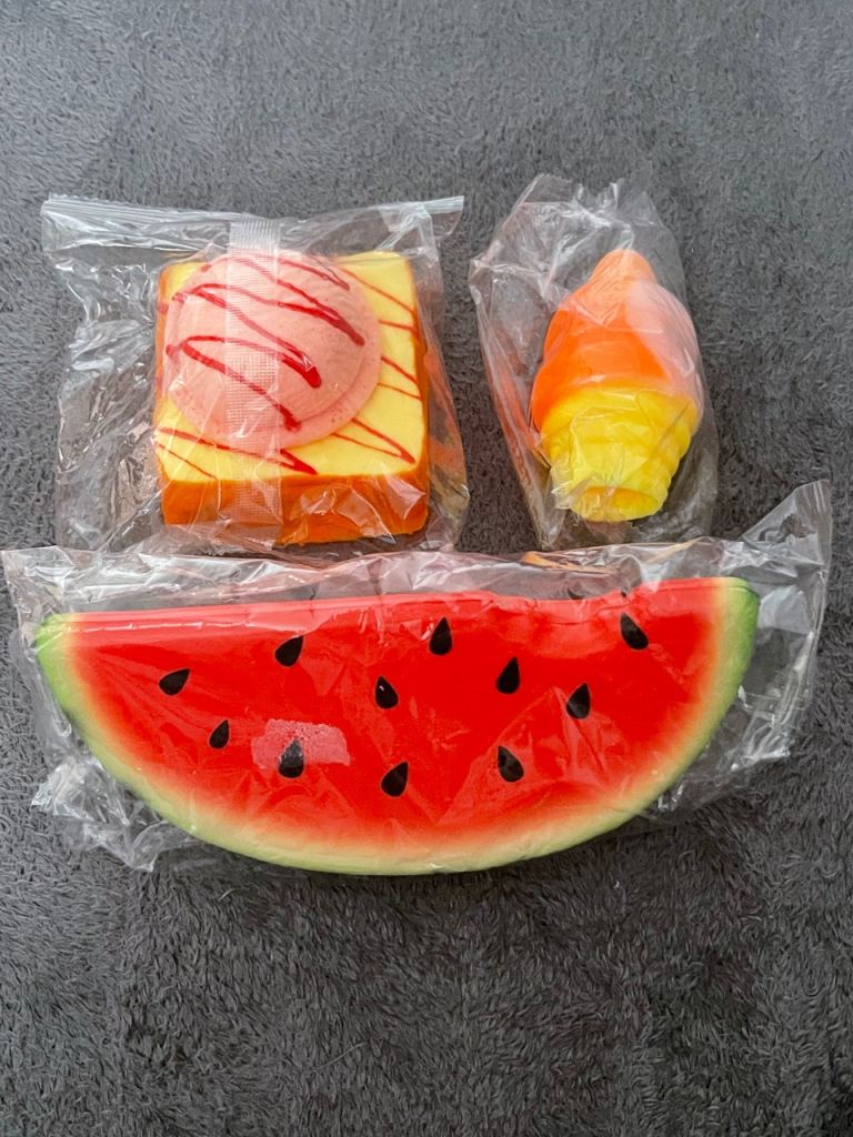 Decorative Squishies Watermelon, Cake & Ice Cream 