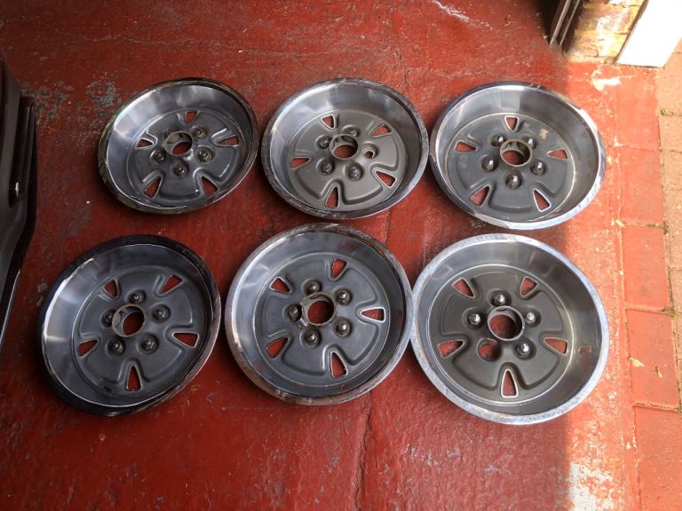 6 x Original Ford Fomoco 1970 Mustang Mach 1 Hubcaps Very Rare