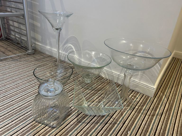 Selection of wedding table / sweetie table glassware