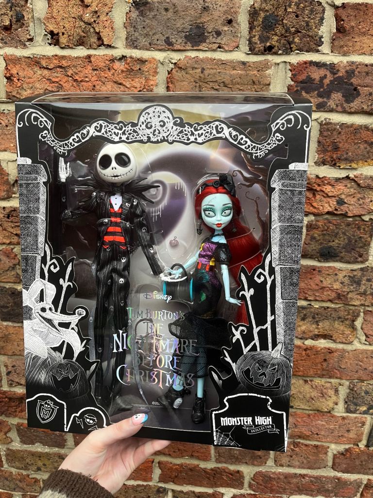 image for Mattel Monster High Nightmare Before Christmas Jack and Sally NIB