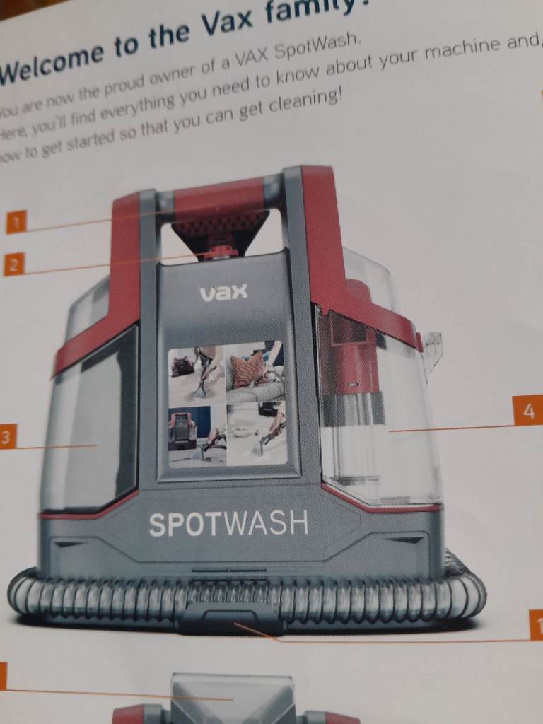 New VAX SpotWash Spot Cleaner – Red/Grey