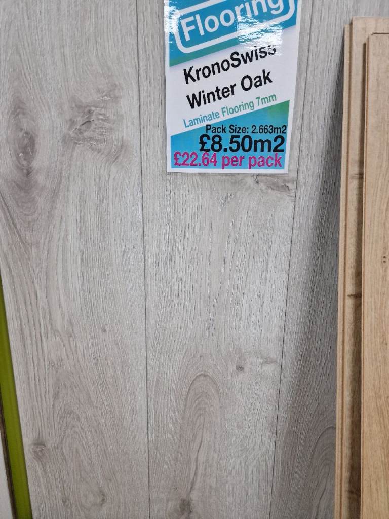 2x full pack of grey laminate flooring 