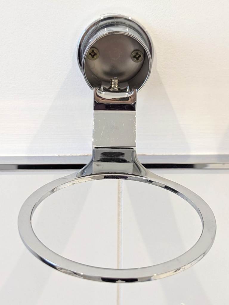 KEUCO APOLLO GLASS TOILET BRUSH HOLDER & CHROME GOLD BRACKET 19cm H x 17.7cm D