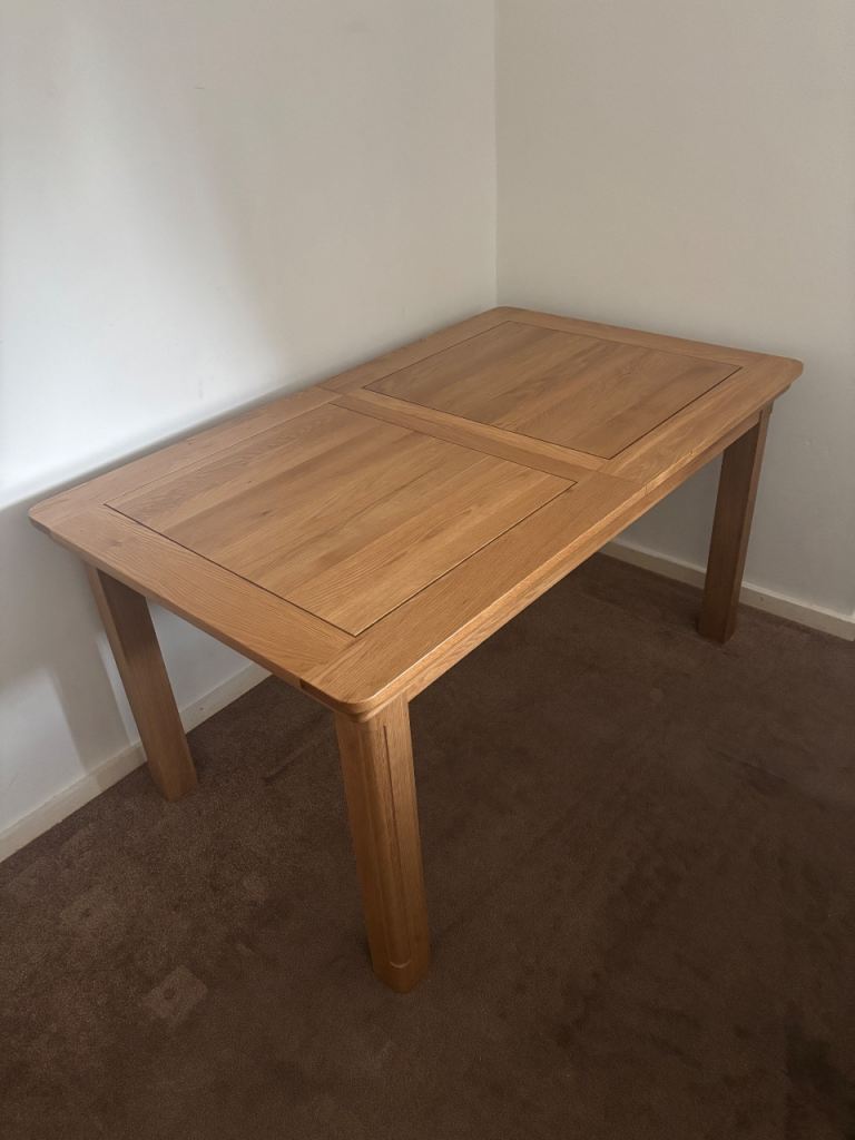 Oak furniture land canterbury extending dining table
