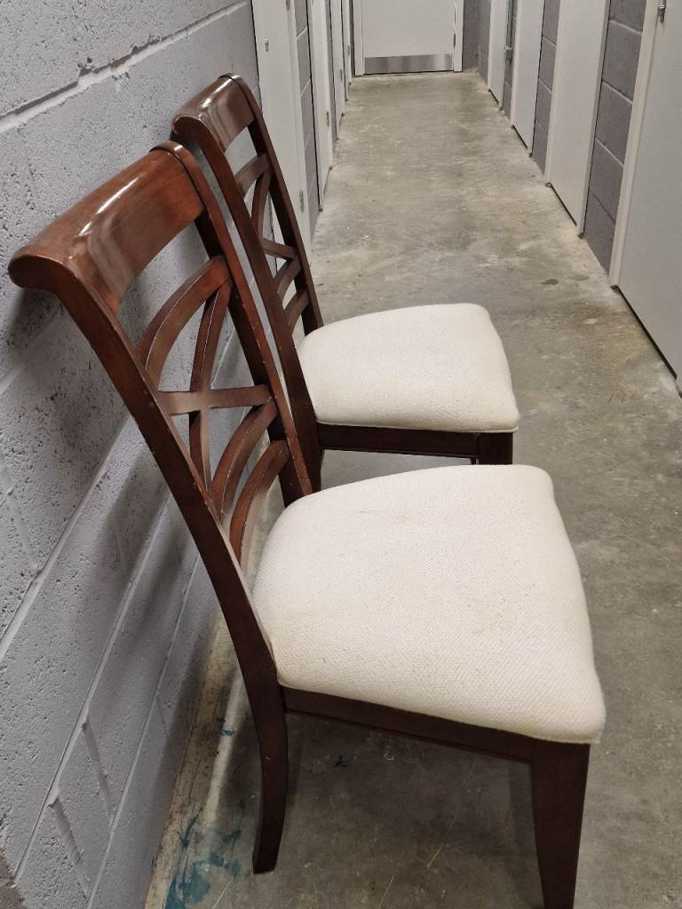Pair of Wooden Dining Chairs 