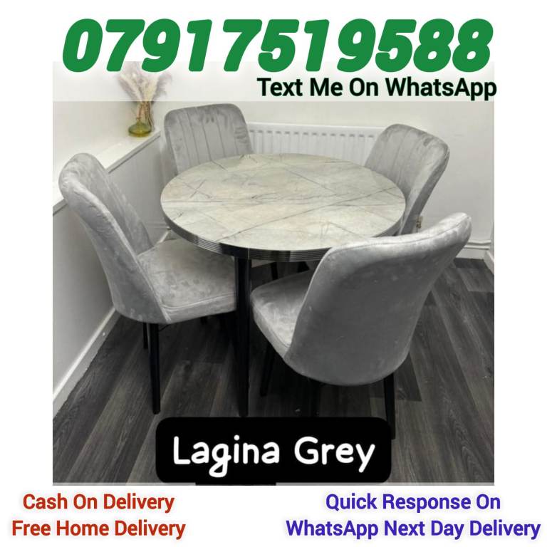 Dining Table with 4 and 6 Chairs Set.