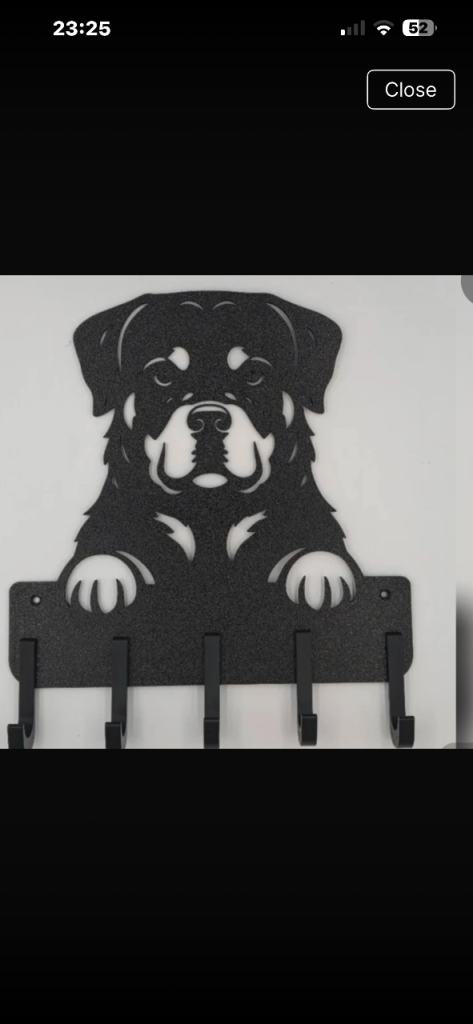 Rottweiler lead and leash hanger 