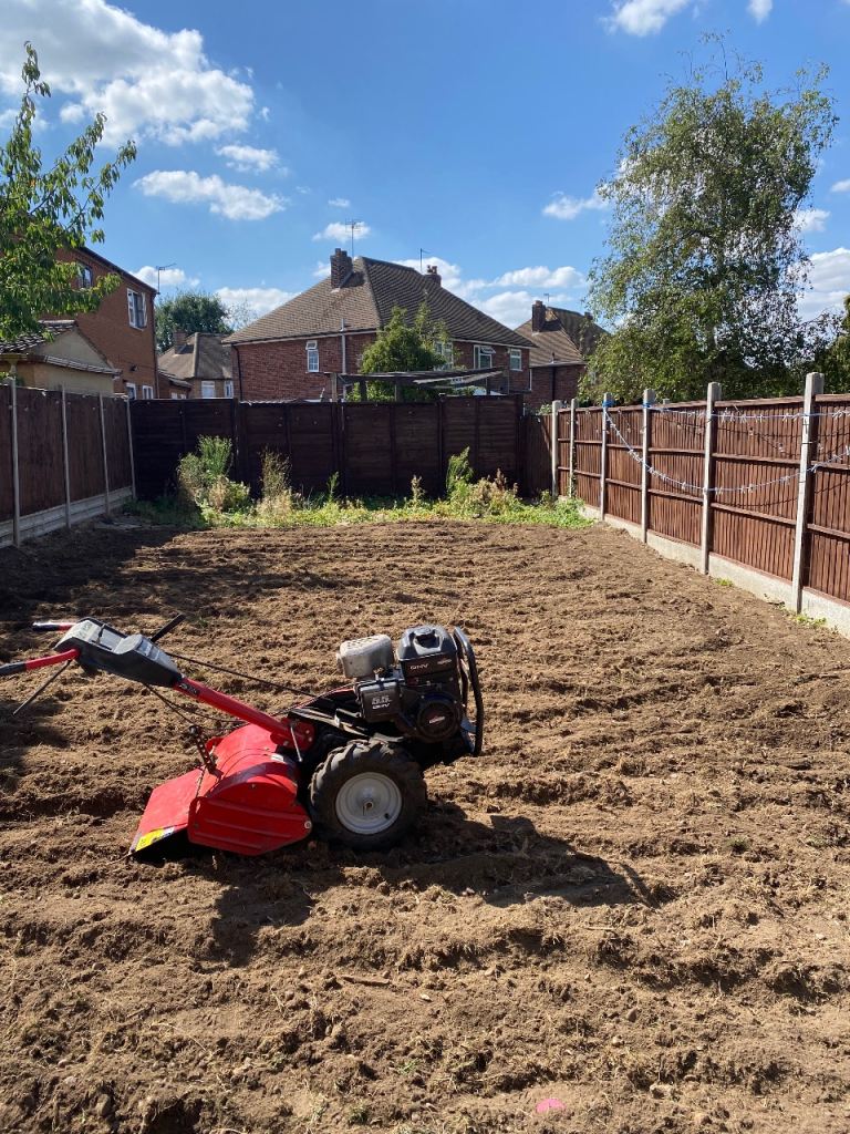 Red Garden Tiller / Rotavator – Good Condition