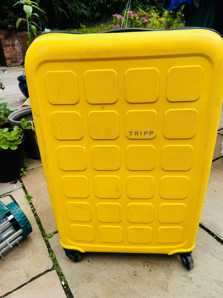 Tripp Yellow Suitcase with Wheels – Good Condition