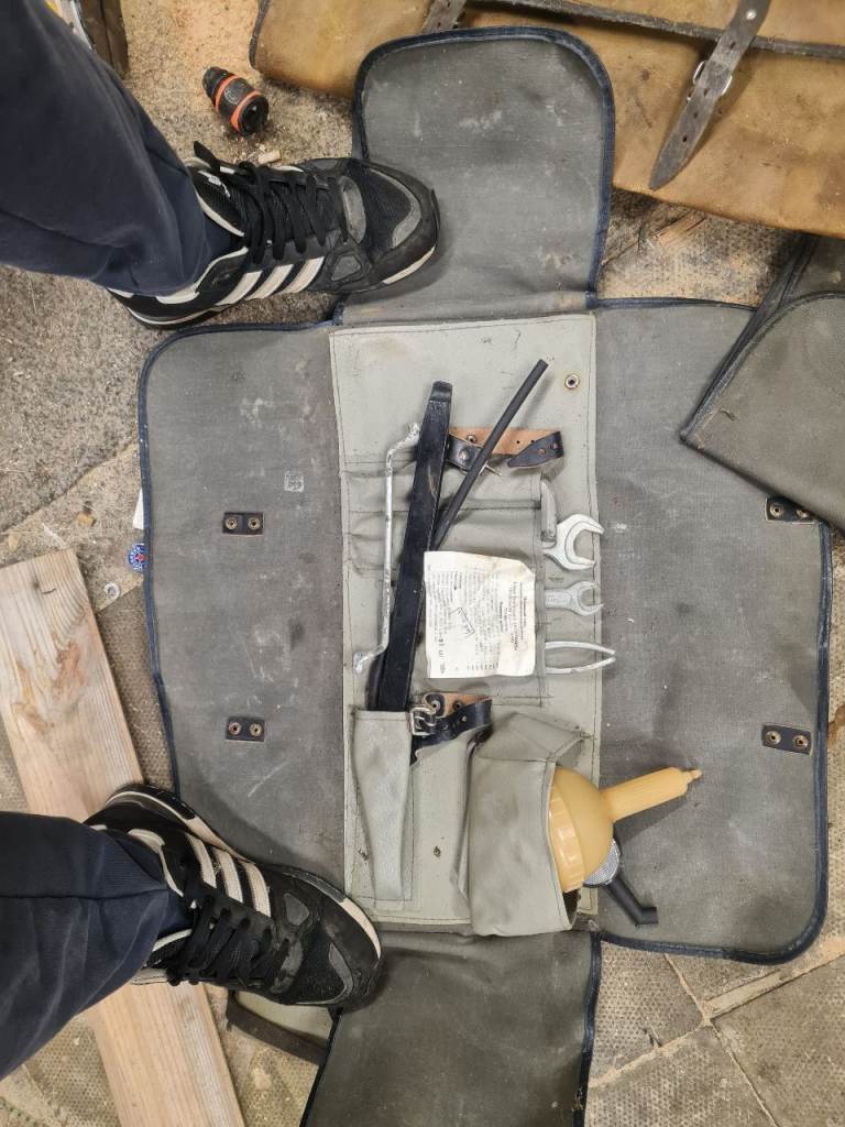 Lada Vintage Canvas Tool Roll with Assorted Tools - Garage Find