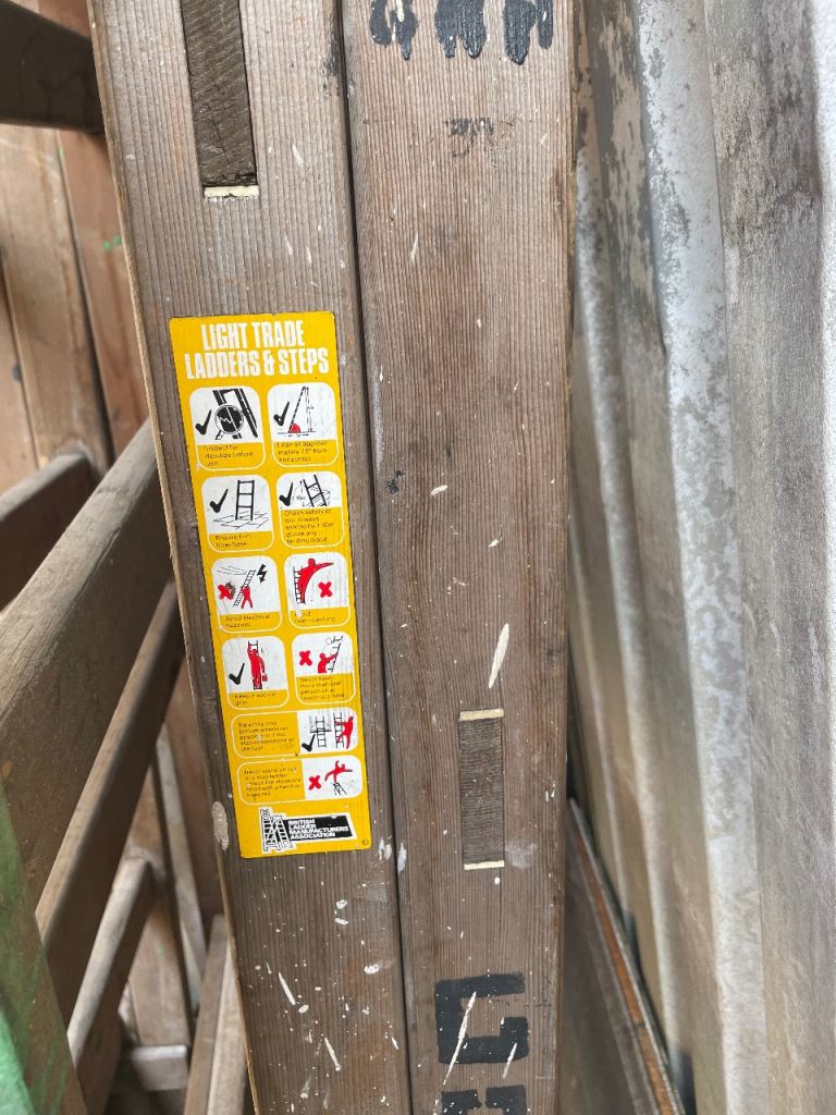 Vintage trestle ladders 