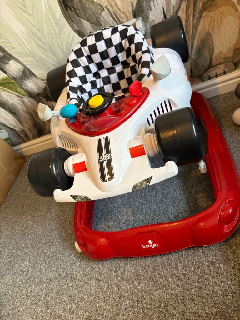 Babygo F1 Race Car Baby Walker – Red and White