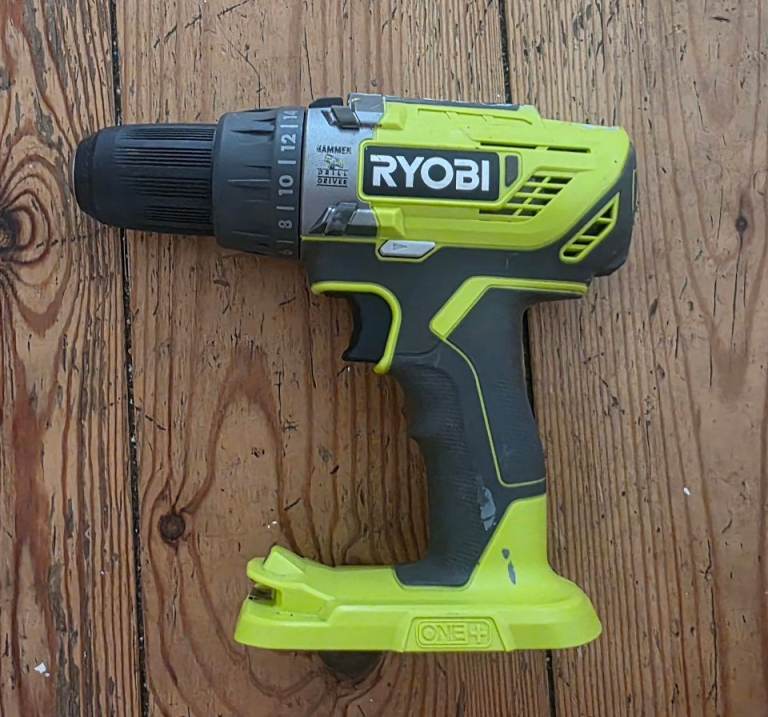 A RYOBI R18PD3 cordless combi drill, in good working order.