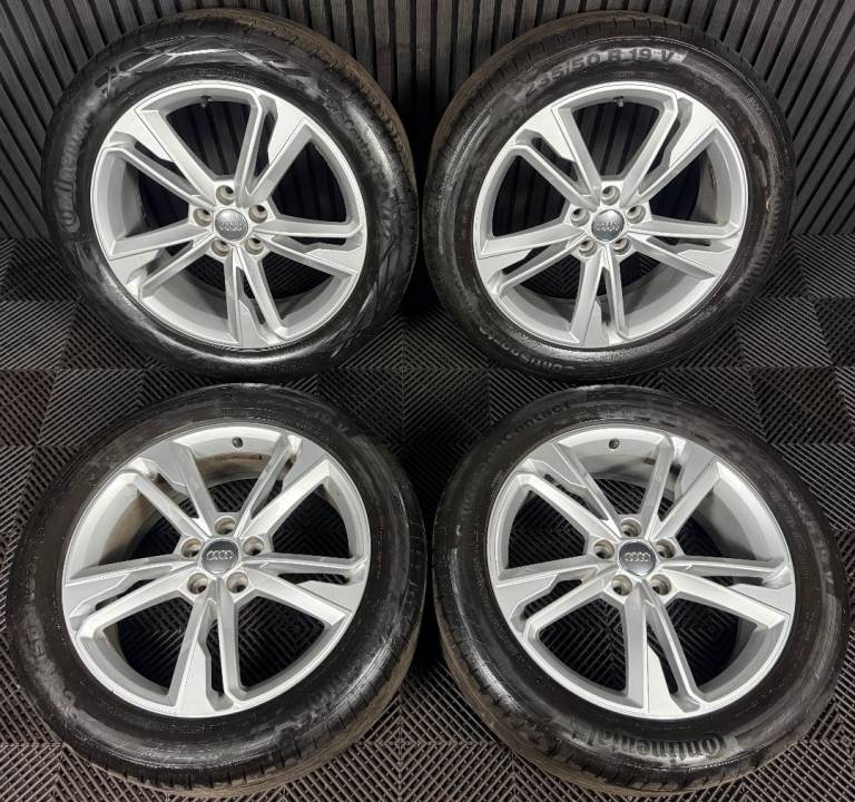 19'' GENUINE AUDI Q3 S LINE 5 DOUBLE SPOKE NEW MODEL ALLOY WHEELS TYRES ALLOYS