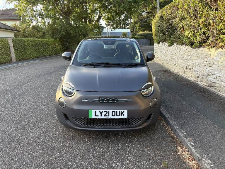 Fiat 500e, Matt Grey, Apple, Glass Roof