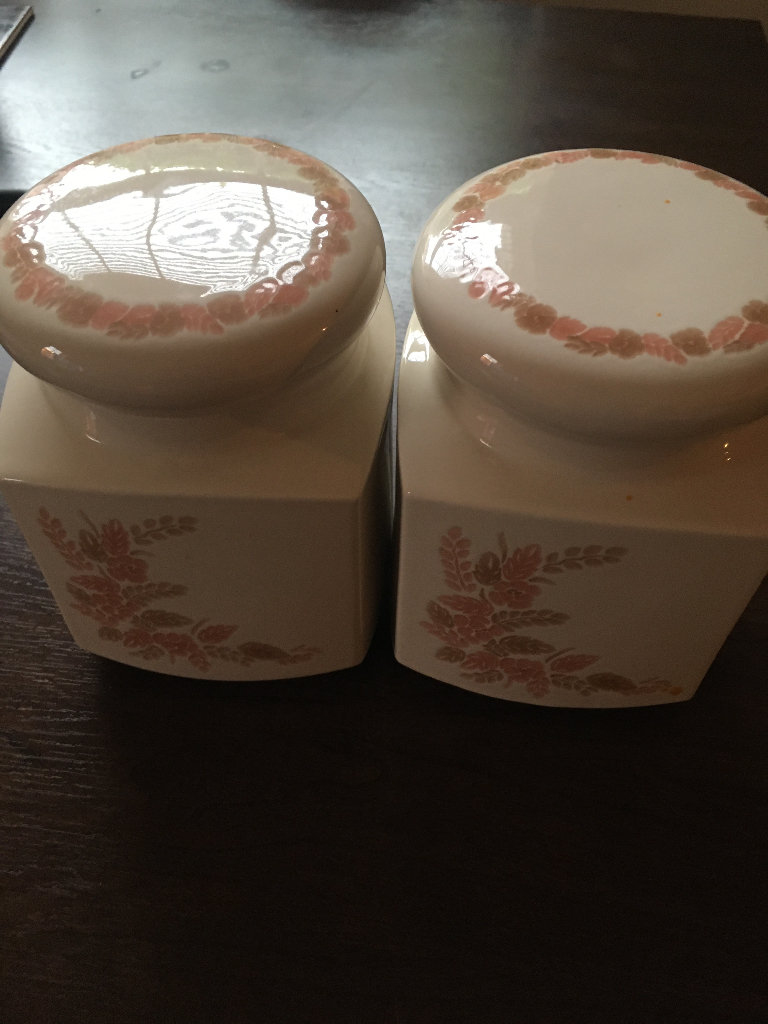 Retro Hornsea pottery storage jars.
