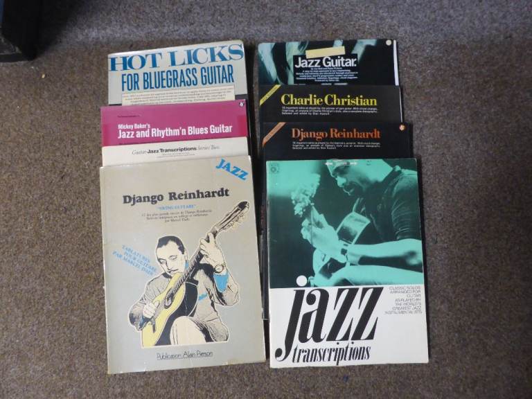  7 x Jazz & 1 x Bluegrass Guitar Music Books £15 VGC !Bargain!