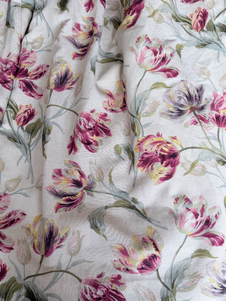 Laura Ashley Cranberry Tulip curtains