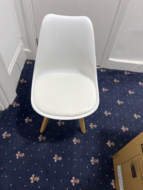 set of 4 Dining chairs  White Collect from Maida Vale W9 