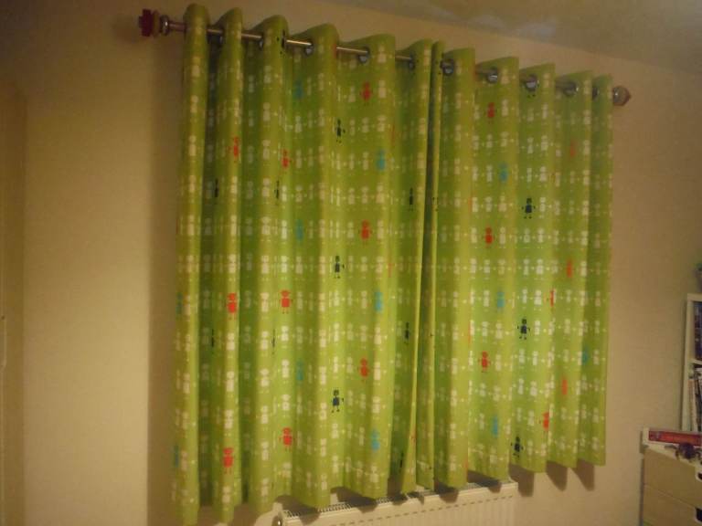 Children's bedroom curtains robot pattern Harlequin fabric top quality.