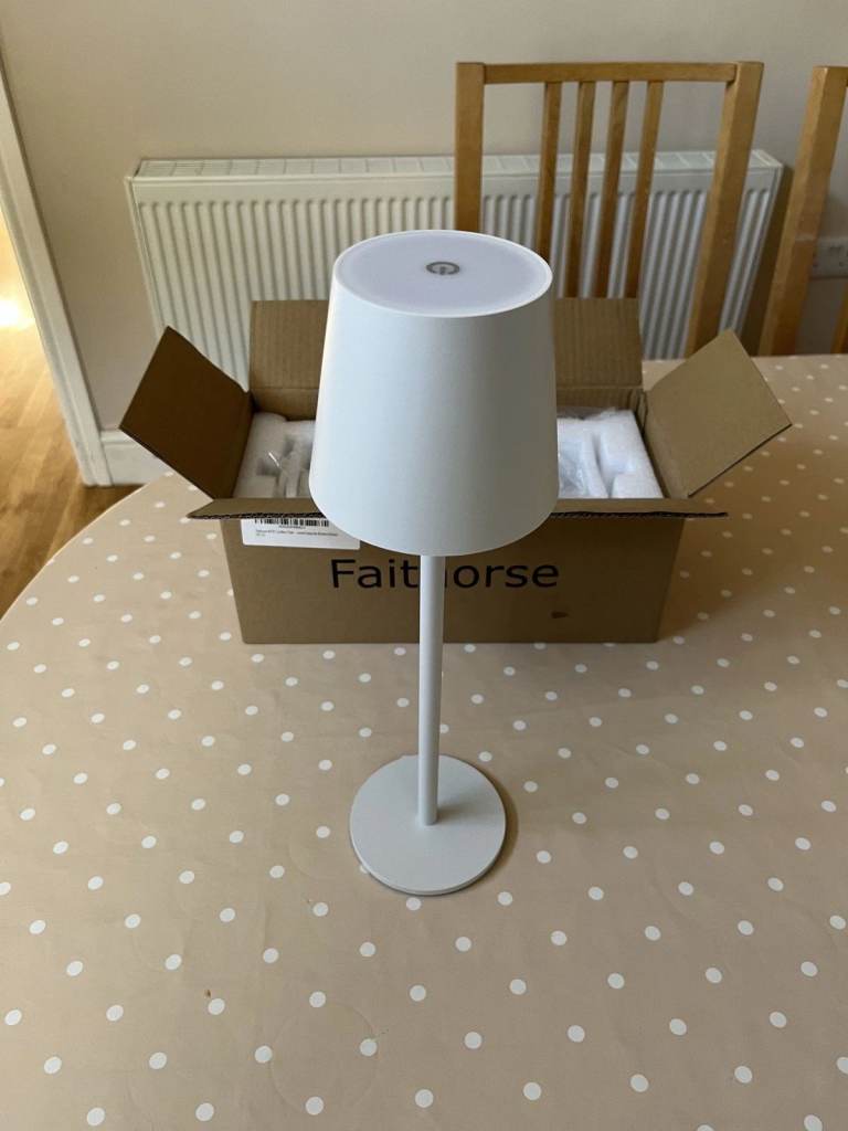 Faithorse Rechargeable battery Lamp Cordless Table Lamp (x2) WHITE RGB
