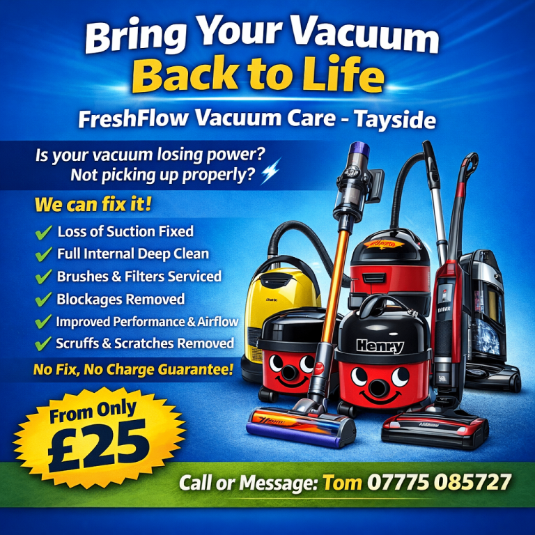Dyson Miele Hoover Vax FreshFlow Vacuum Care & Fix