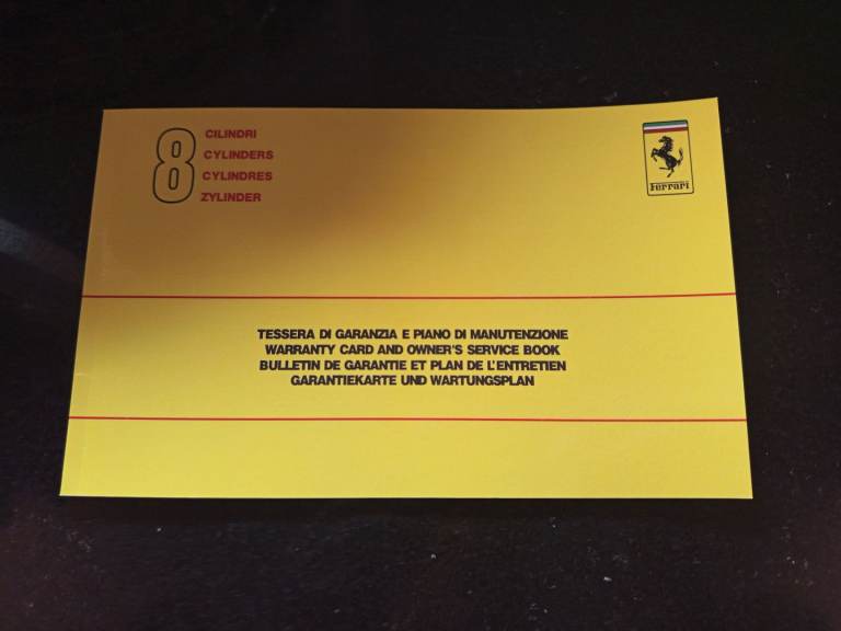 Ferrari 328 348 warranty book service manual 