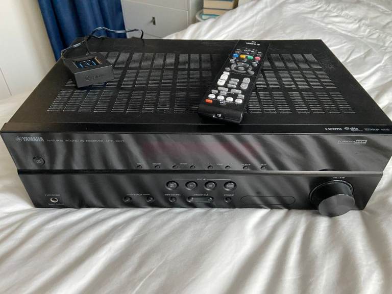 Yamaha HTR 2071 AVR for 5.1 surround sound with remote and bluetooth dongle