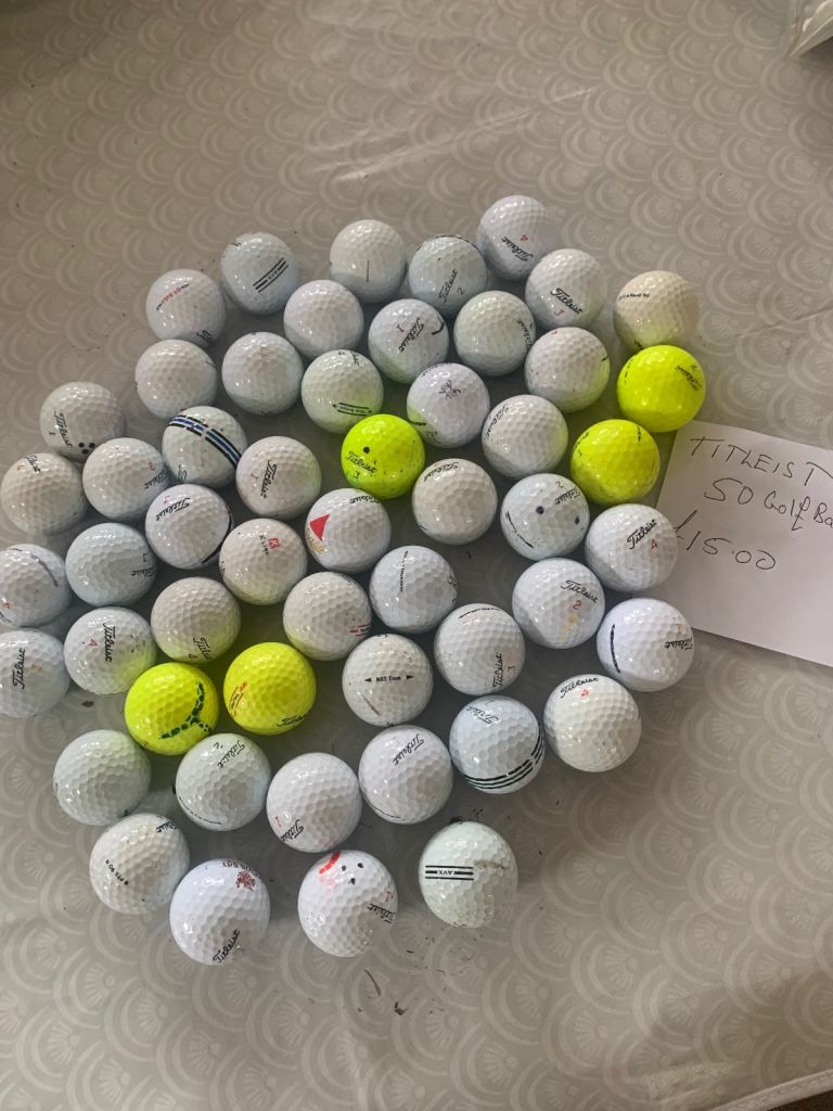 50 Used Titleist Golf Balls – Good Condition