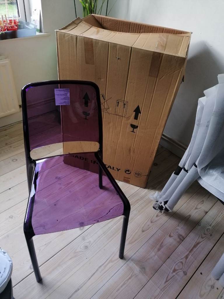 4 designer translucent chairs
