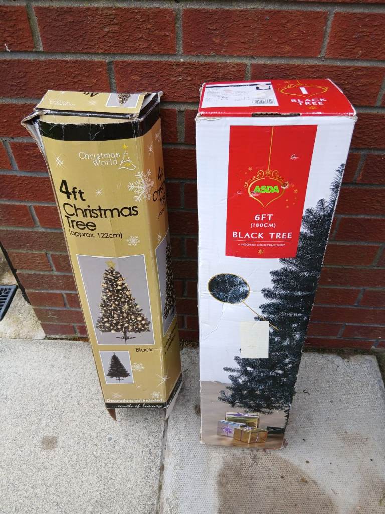 2 Black Christmas Trees