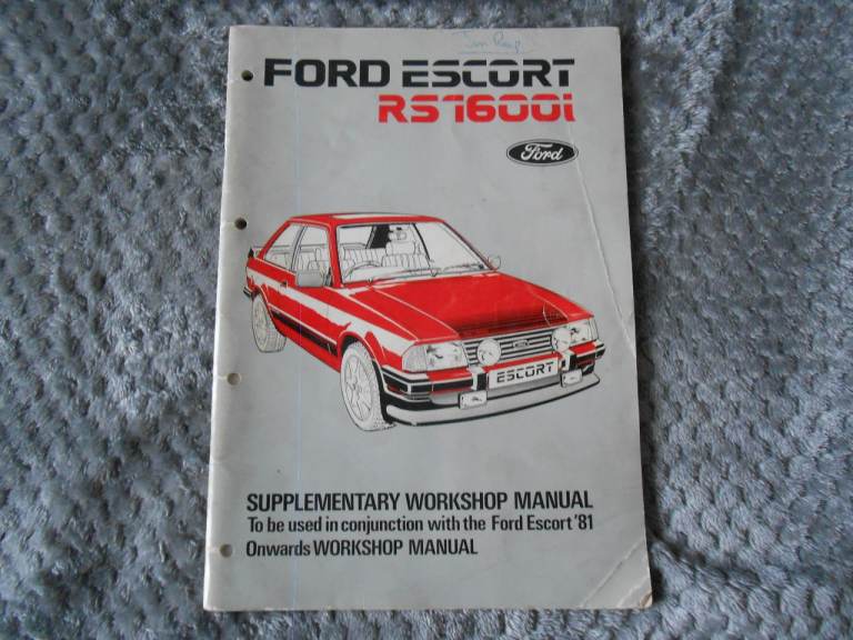 FACTORY WORKSHOP MANUAL FOR FORD ESCORT RS 1600i.
